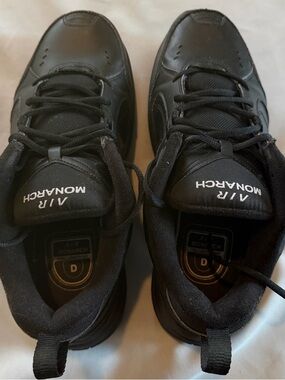 Nike Black Men’s Air Monarch Lace-Up Sneakers